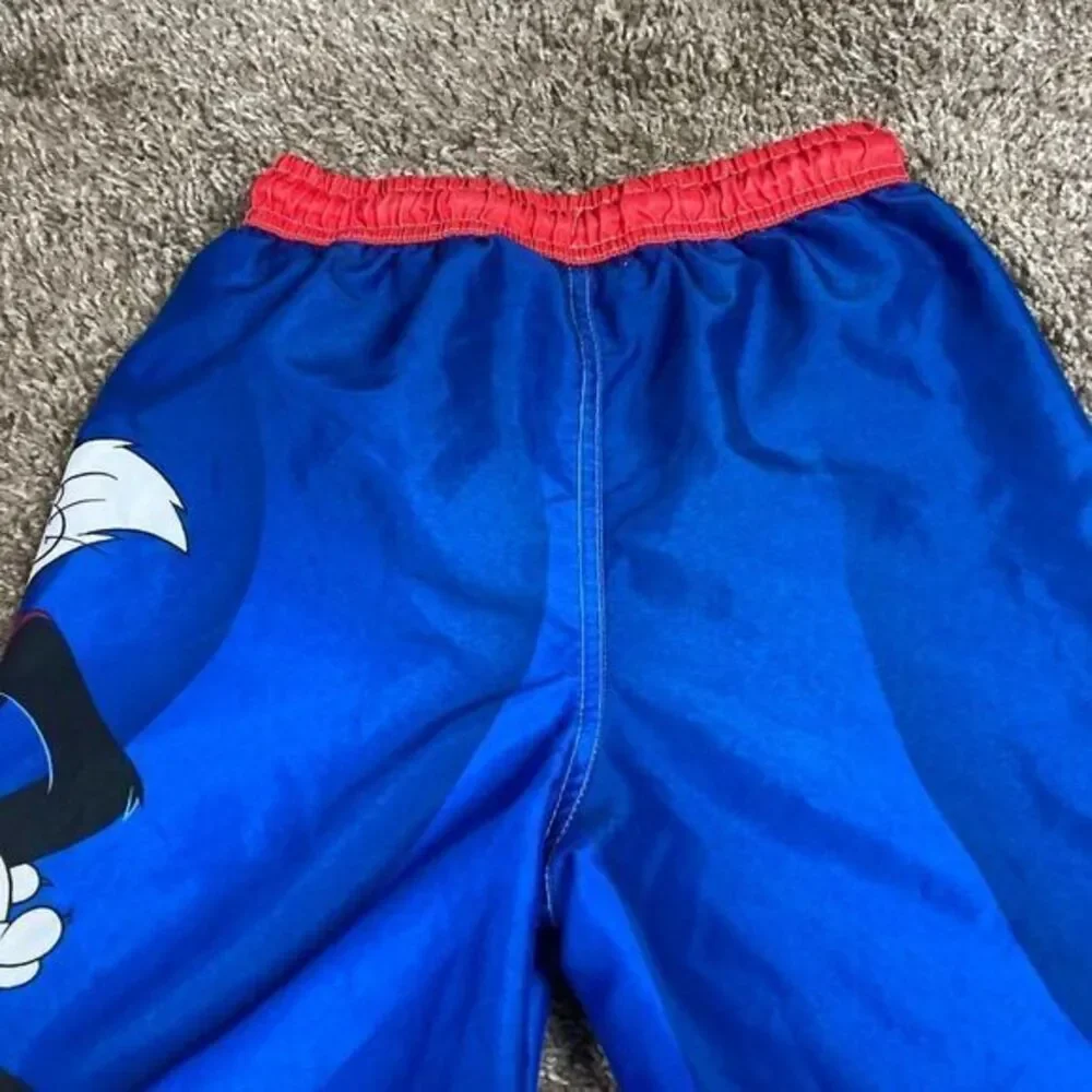 Space Jam Swim Trunks Shorts‎ Youth Size 10/12 Squad Swimsuit Swimwear Blue